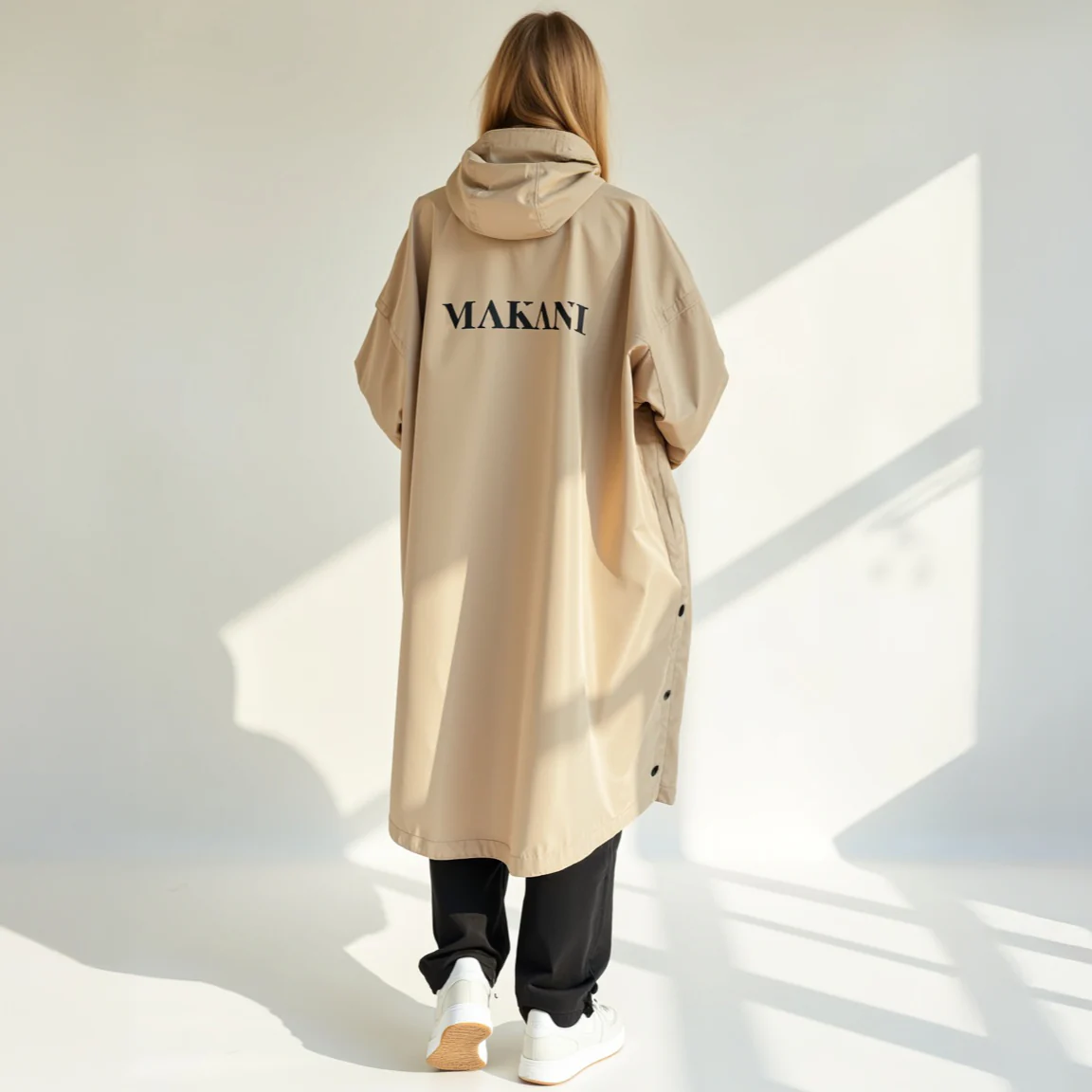 Regenponcho KAY Beige — Stylisch & Wasserfest - Image 3