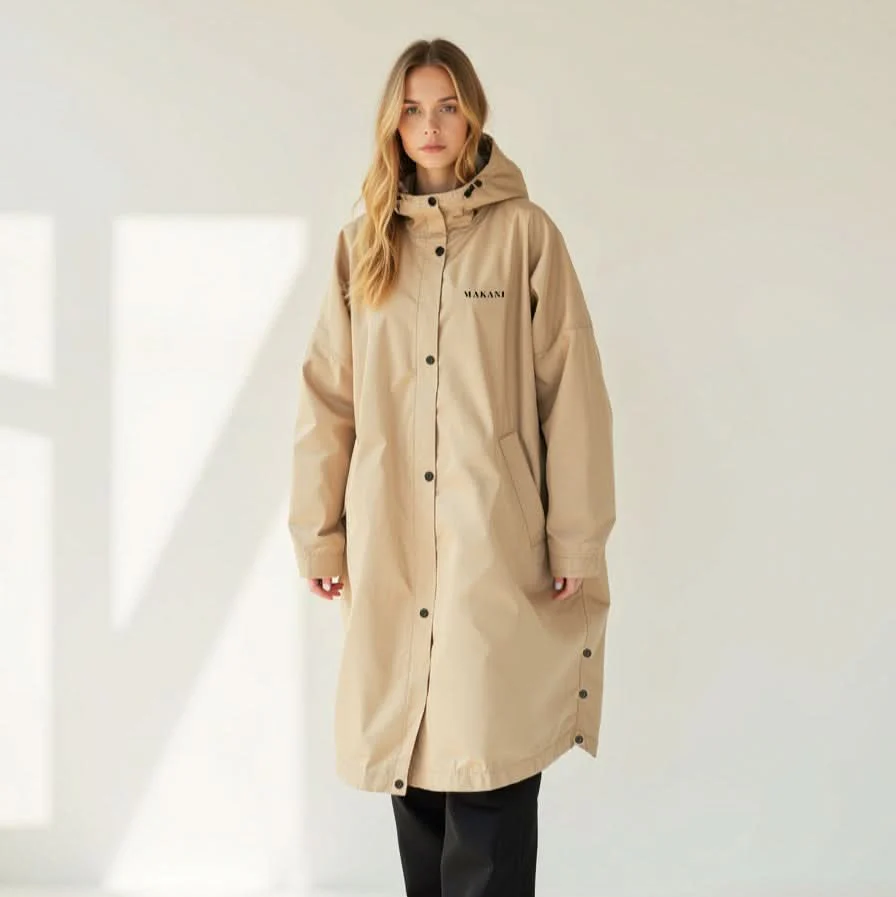 Regenponcho KAY Beige — Stylisch & Wasserfest - Image 5
