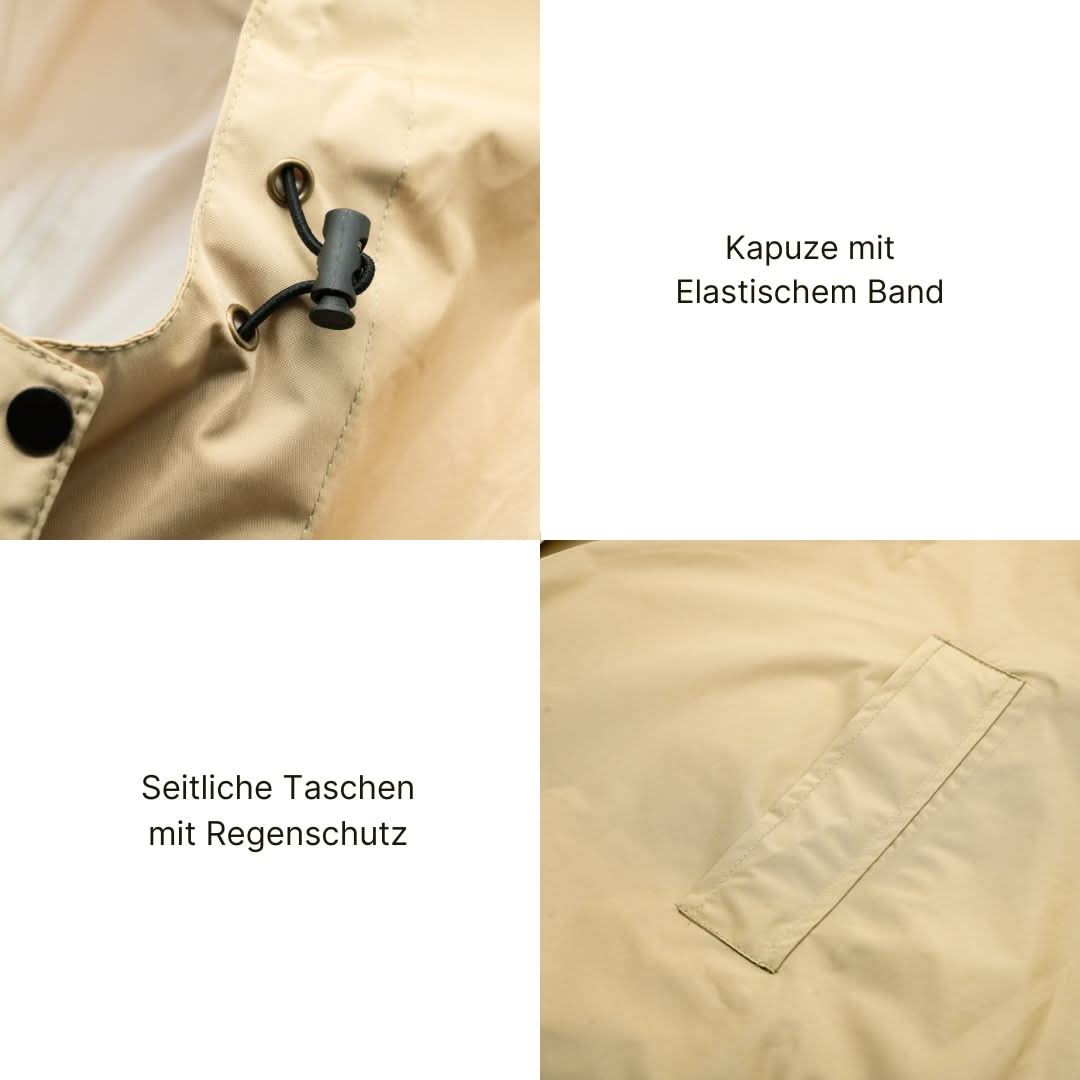 Regenponcho KAY Beige — Stylisch & Wasserfest - Image 7