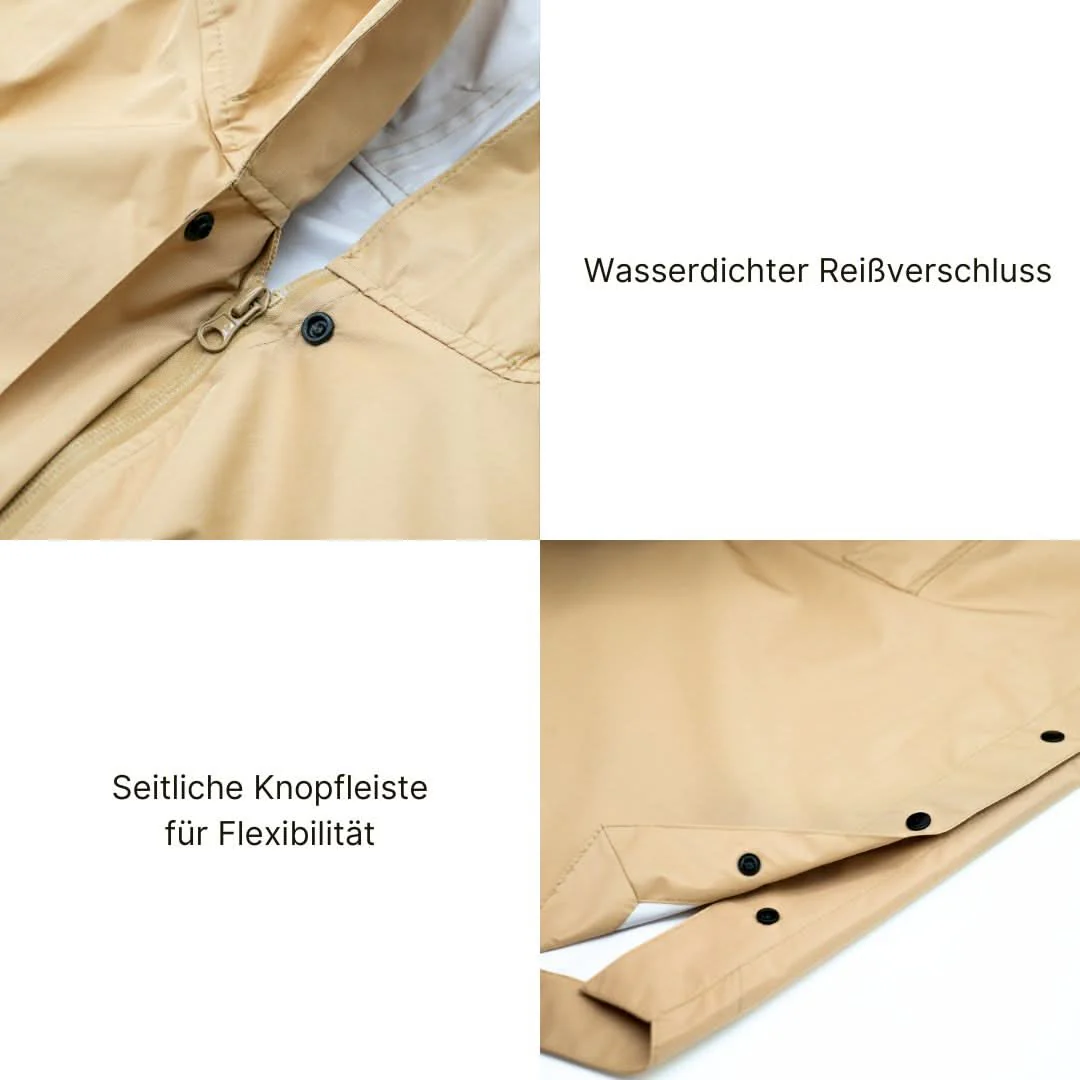 Regenponcho KAY Beige — Stylisch & Wasserfest - Image 8