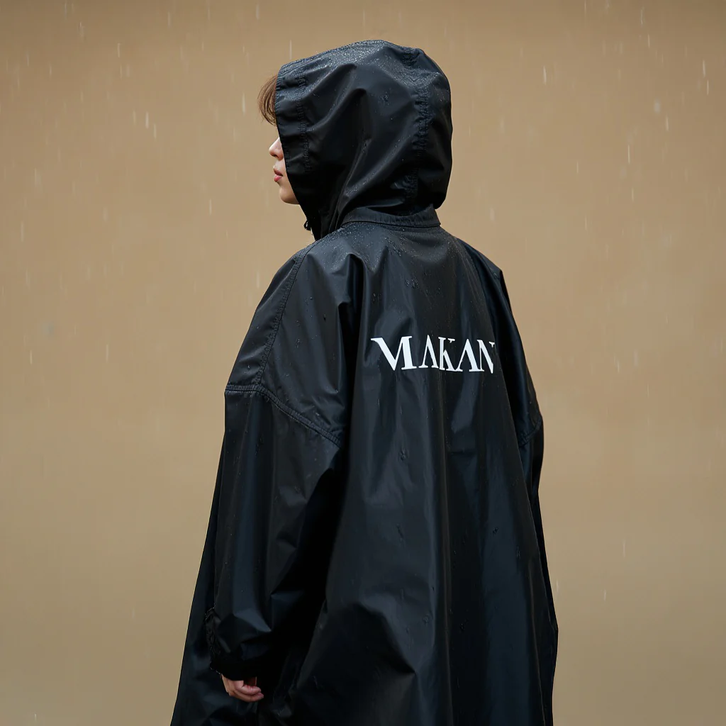 Regenponcho KAY Schwarz — Stylisch & Wasserfest - Image 4