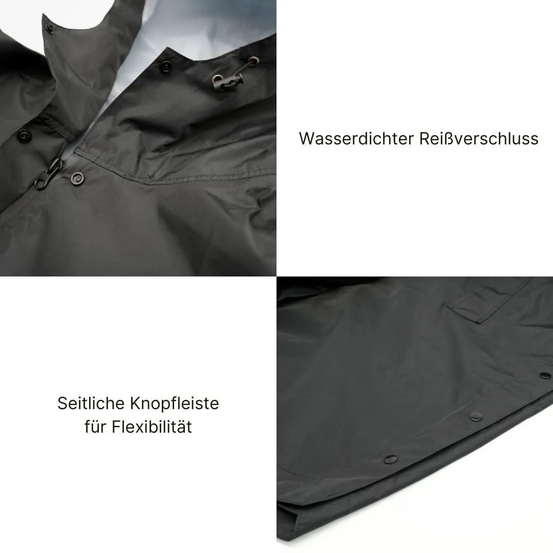 Regenponcho KAY Schwarz — Stylisch & Wasserfest - Image 7