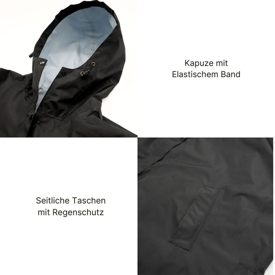 Regenponcho KAY Schwarz — Stylisch & Wasserfest - Image 8